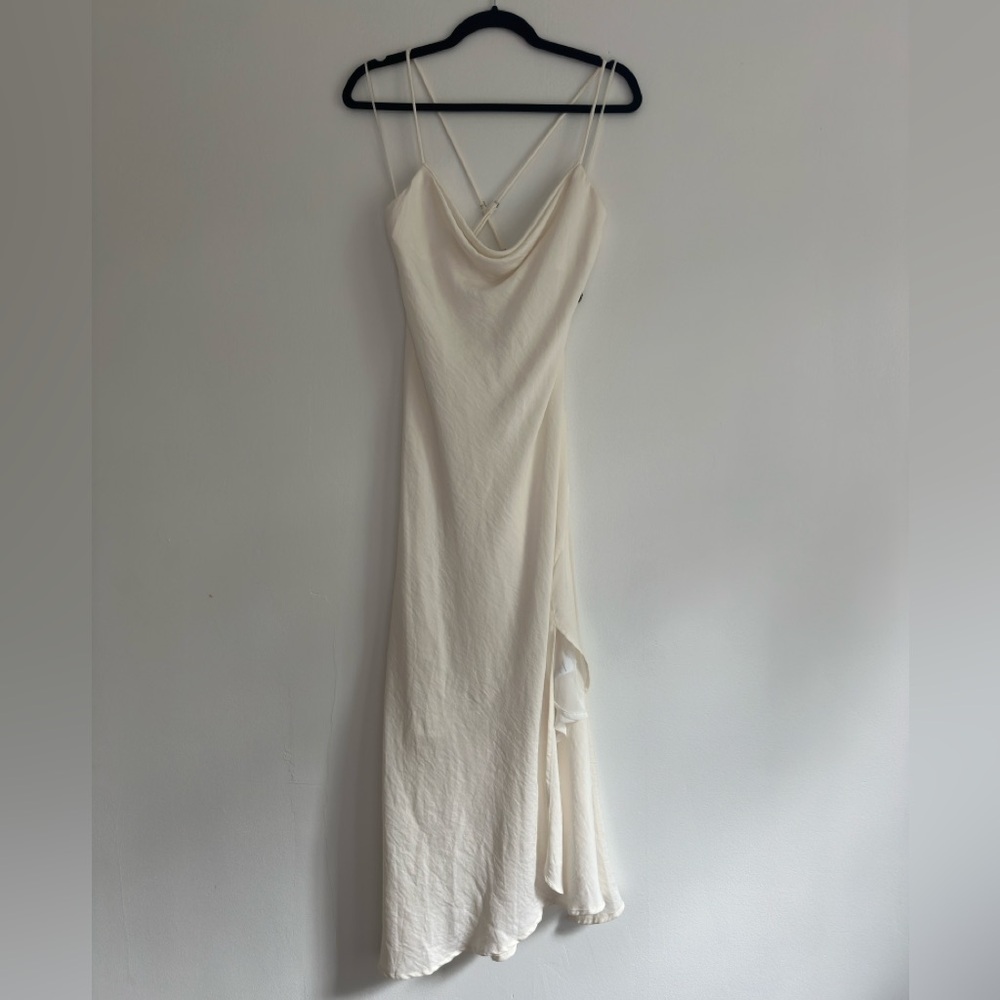 Astr Strapless Cream Dress